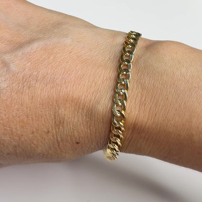 Pulsera Cubana / 5g/ 20.5cm/ 6mm/ Oro Italiano de 18K