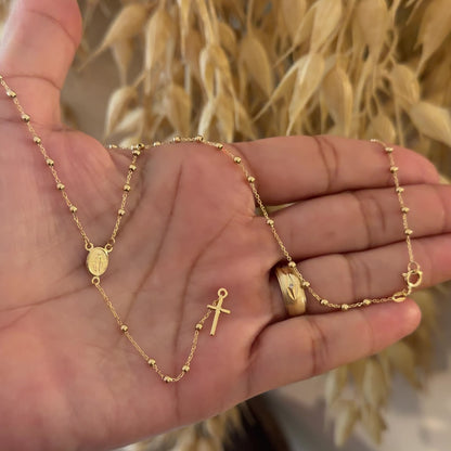 Rosary / 3.26 gr / 50 cm / 2 mm / 18K Italian Gold