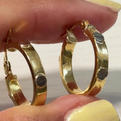 CT Earrings / 2.66 gr / 2.4 cm / 18k Italian Gold