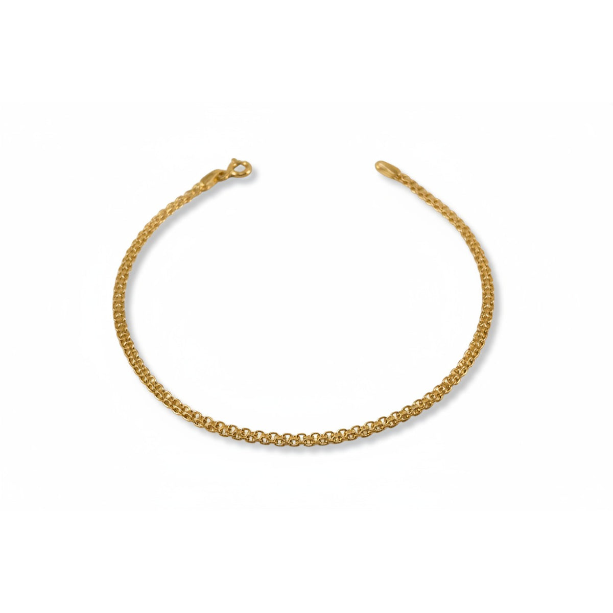 Bismarck Bracelet / 2.43 gr / 19 cm / 3 mm / 18K Italian Gold