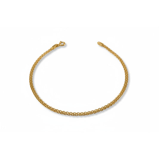 Bismarck Bracelet / 2.43 gr / 19 cm / 3 mm / 18K Italian Gold
