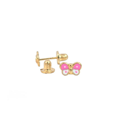 Pendientes de Mariposa / 5 mm / Oro italiano de 18K