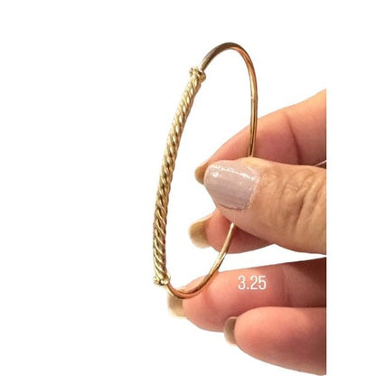 Pulsera de cuerda rígida / 3.25 gr / 16 cm / Oro italiano de 18K