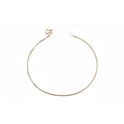 Pulsera Franco / 1.5 gr / 19 cm / 1 mm / Oro italiano de 18K