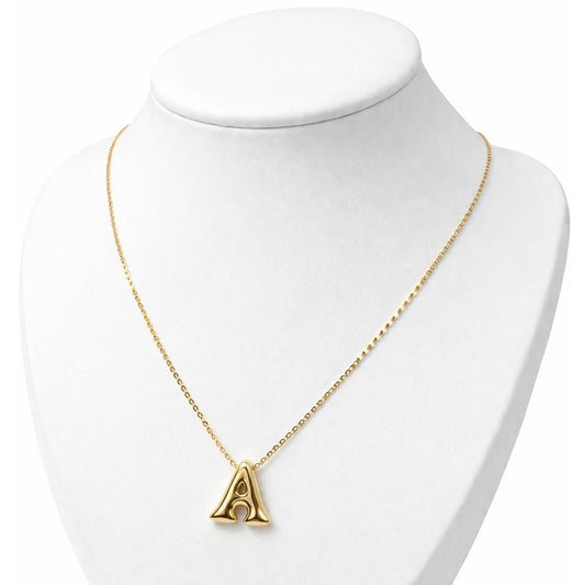 Necklace with Letter A / 1.80 gr / 45 cm / 2 mm / 18K Italian Gold