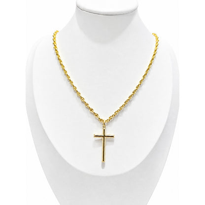 Mariner Chain With Pendant / 12.4 gr / 60 cm / 4 mm / 18K Italian Gold