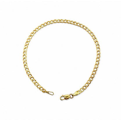 Pulsera Cubana / 1.97 gr / 19 cm / 3 mm / Oro italiano de 18K