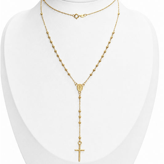 Rosary / 5.26 gr / 60 cm / 3 mm / 18K Italian Gold