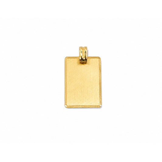 Plate Pendant / 3.55 gr / 3 cm / 18K Italian Gold