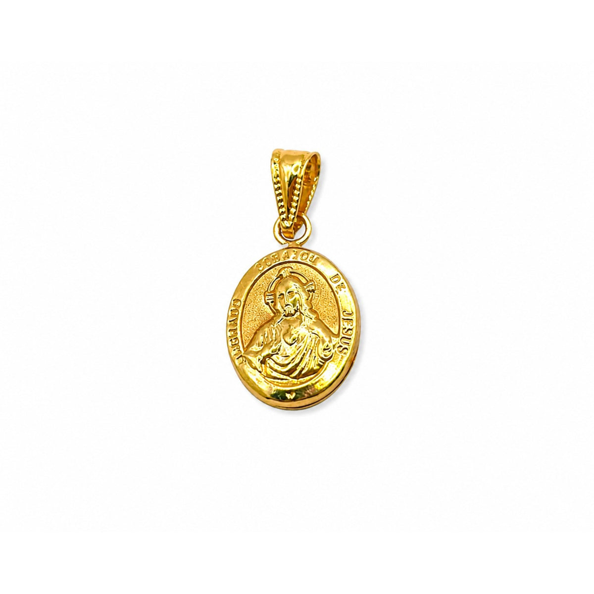 Sacred Heart of Jesus Pendant / 0.8 gr / 1.5 cm / 18K Gold