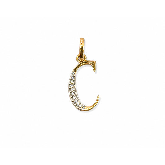 Letter C Pendant / 0.57 gr / 2 cm / 18K Gold