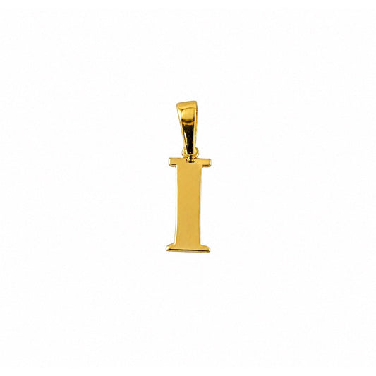 Letter I Pendant / 0.85 gr / 2.2 cm / 18K Italian Gold