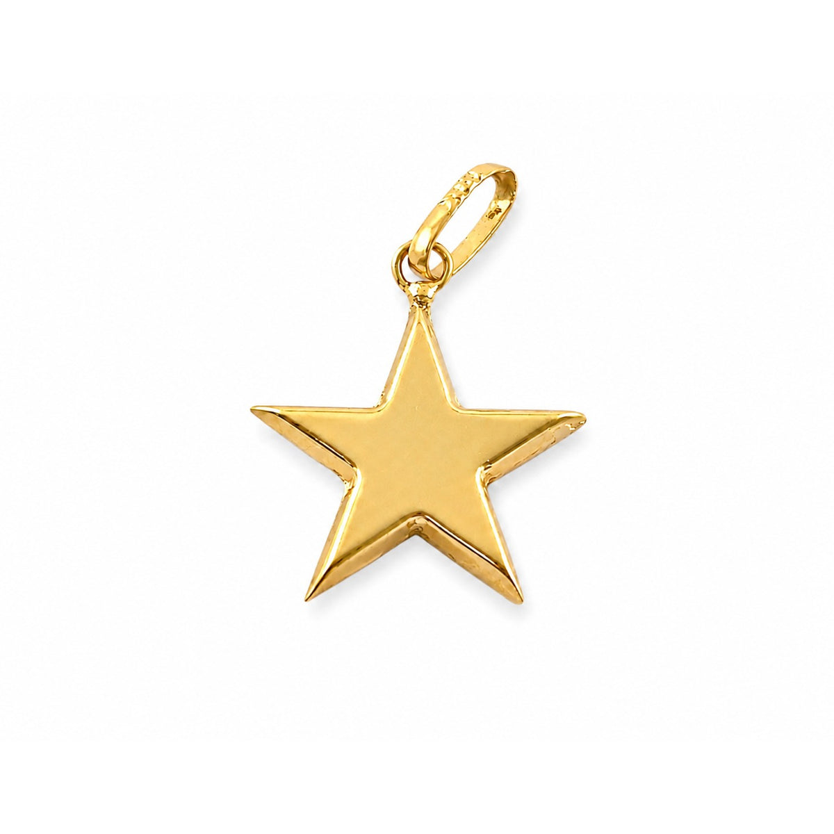 Dije de Estrella / 0.9 gr / 2.1 cm / Oro Italiano 18K
