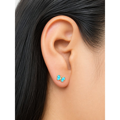 Pendiente Mariposa / 5 mm / Oro italiano de 18K