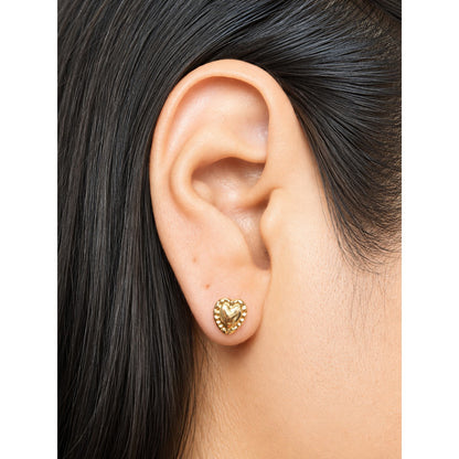 Pendientes de Corazón / 0.8 gr / 7 mm / Oro 18K