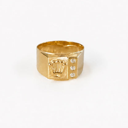 Anillo Corona Rolex / 3.17 gr / Talla 9 / 7 mm / Oro 18K