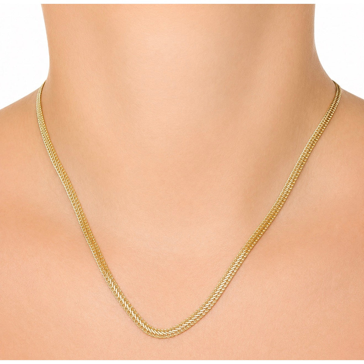 Cadena Sedusa / 2.7 gr / 46 cm / 3 mm / Oro italiano de 18K