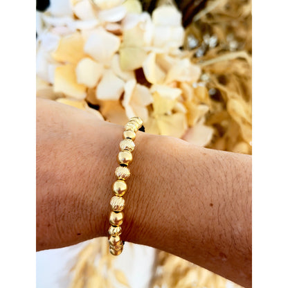 Bracelet with Gold Beads / 2.44 gr / 5, 6, 8 mm