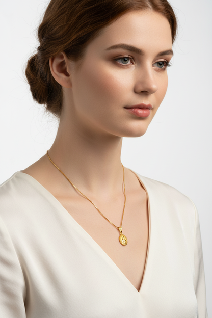 VENETIAN CHAIN WITH SACRED HEART OF JESUS PENDANT - Foto perfecta para web